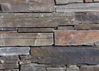 WALLSTONE  Kamenný obklad N 3002 – Multicolor Slate - hrubé - Plošný díl 55x15cm